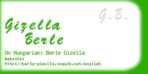 gizella berle business card